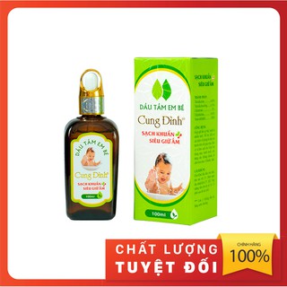 Dầu tắm em bé cung đình - chiết xuất từ tinh dầu hoa hồng và tràm gió