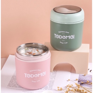 Bình đựng ủ cháo giữ nhiệt TEDEMEI 530ml kèm muỗng cho bé - Cặp lồng cháo