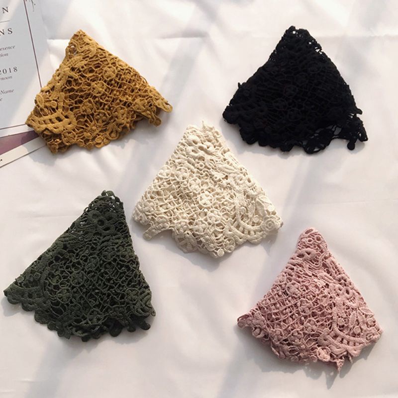 Dải Dây Ren Hoa Trắng Bản Rộng Trang Trí Cổ Áo Đầm Handmade DIY