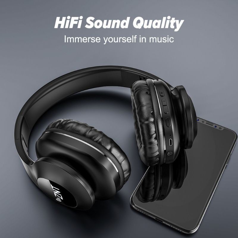 Tai Nghe chụp Tai Bluetooth V5.0 ZNT Chống Thấm Nước Chất Lượng Cao Kèm Phụ