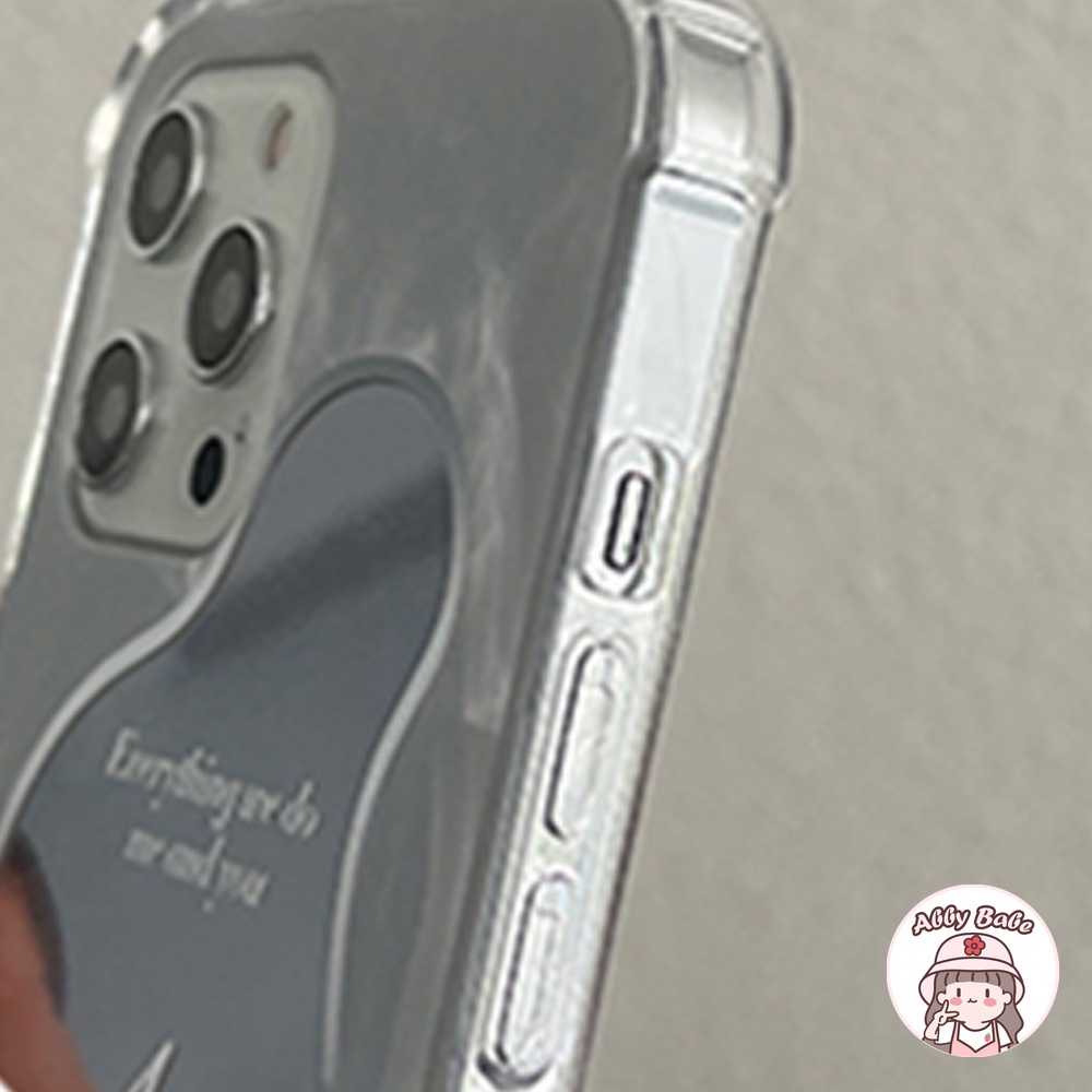 Ốp Điện Thoại TPU Mềm Mỏng Chống Sốc Phối Gương Trang Điểm Lá Cây Đơn Giản Cho IP 13 12 11 Pro Max XR 8 7 Plus