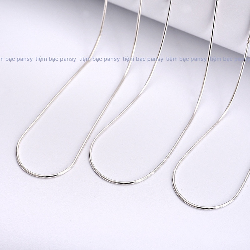 Dây chuyền bạc nữ dây mì thuôn trendy đeo sáng cổ (loại dày dặn) - Vòng cổ bạc ta cao cấp PANSY