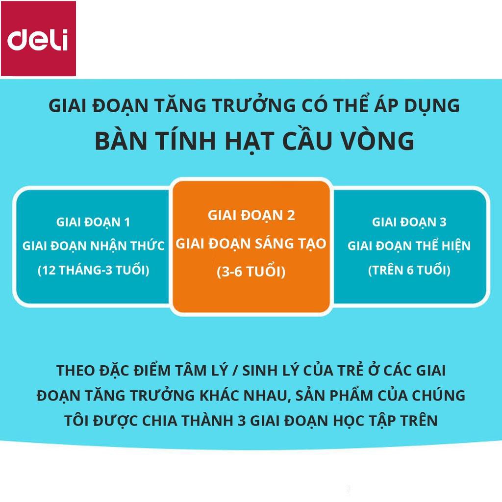 Đồ chơi học toán Deli - Bàn tính cộng trừ - Dùng cho trẻ em từ 3-6 tuổi - 74317 [Deli]