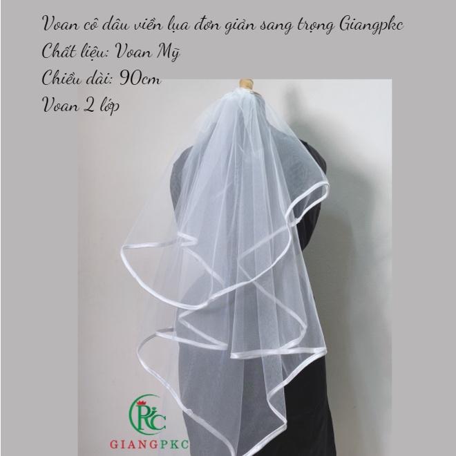 Voan cô dâu viền lụa