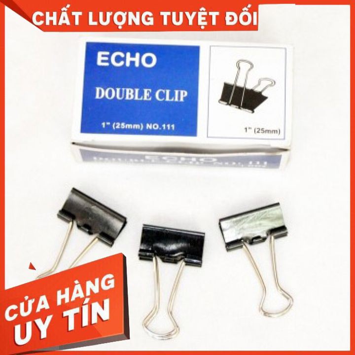 Kẹp giấy (Kẹp Bướm) Echo các size 15mm 19mm 25mm 32mm 41mm