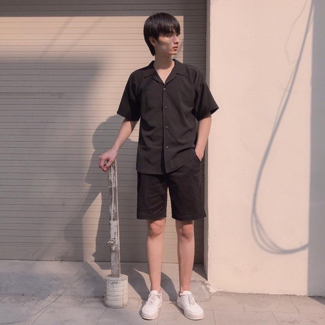 [ẢNH THẬT CUỐI] Quần short nam nữ hai màu WHITE - BLACK kiểu dáng cạp chun có TÚI trước | BigBuy360 - bigbuy360.vn