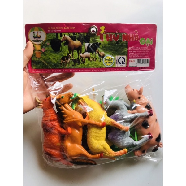 Bộ đồ chơi mô phỏng con vật nuôi trong nhà bằng nhựa an toàn cho bé