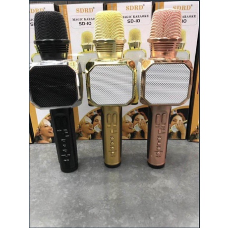 Micro Karaoke SD-10 Kèm Loa Bluetooth Cao Cấp, Micro Bluetooth 3in1 - Hiệu Chỉnh Được Bass Treble Ấn Tượng