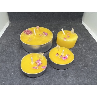 Nến Tealight sáp bơ hoa khô handmade