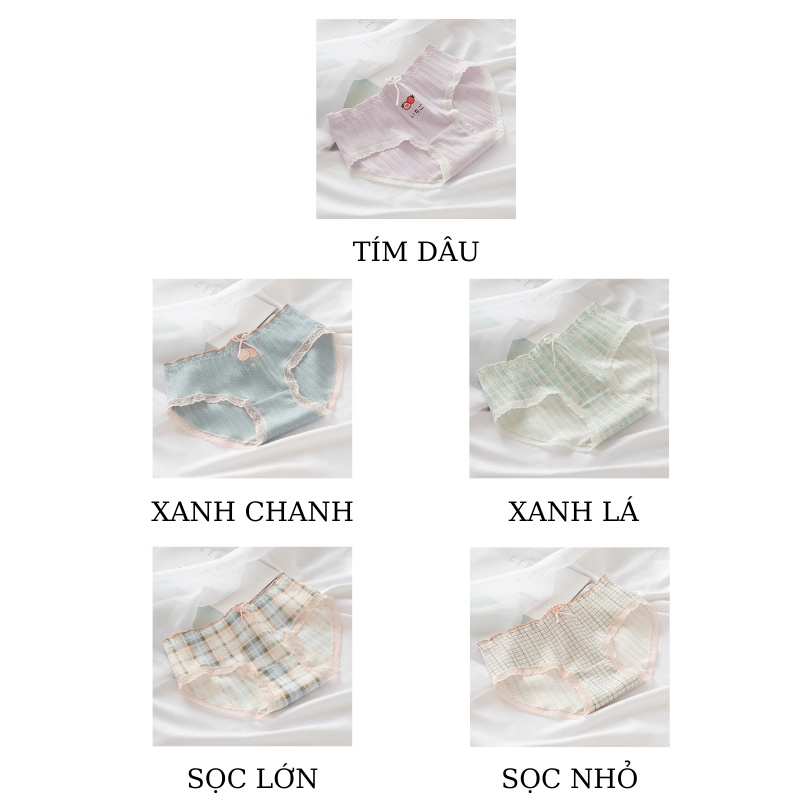 Quần lót cotton nữ kháng khuẩn dễ thương thoáng khí đáng yêu QL09 | BigBuy360 - bigbuy360.vn