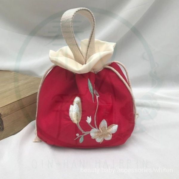 Hàng Mới]Túi xách nhỏ thêu họa tiết Luo Zhi's chính hãng Trung Hoa cổ điển kèm túi nhỏ