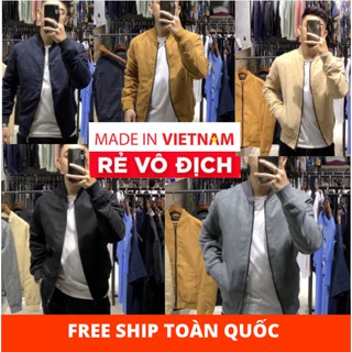 SALE - Áo khoác nam da lộn kiểu dáng bomber cao cấp, lịch sự Made in Vietnam - Freeship