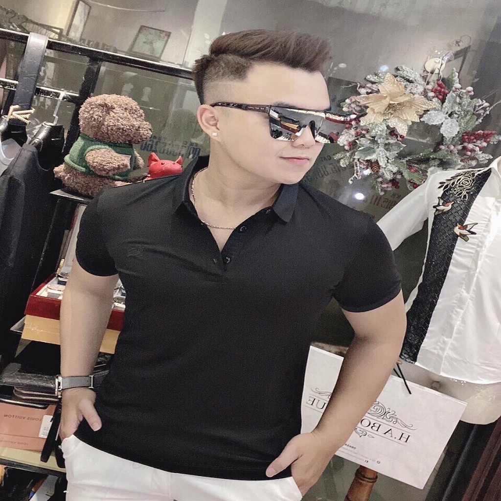 Áo thun có cổ nam cao cấp vải cotton co dãn 4 chiều cực xịn hàng chuẩn shop (shop tự chụp) athur_sho