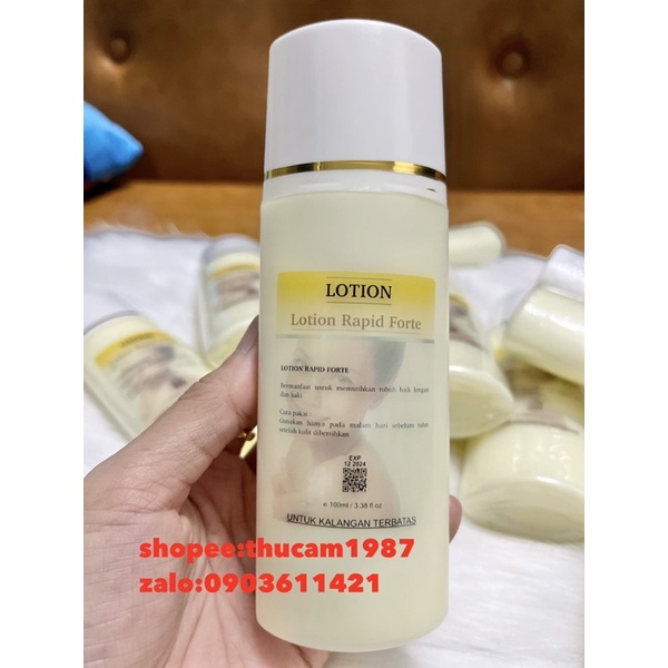 Kem body LOTION RAPID LOTION FORTE dưỡng trắng da toàn thân 100ml.