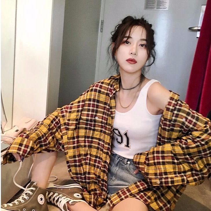 Áo 2 dây cotton in chữ ôm dáng phong cách Hàn Quốc thời trang xuân hè phong cách thể thao