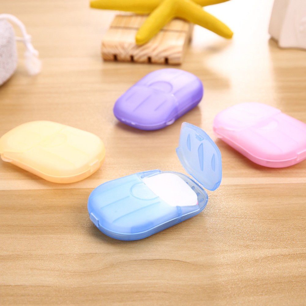Hộp 20 miếng xà phòng giấy mini dùng một lần tiện dụng khi đi du lịch
 | BigBuy360 - bigbuy360.vn