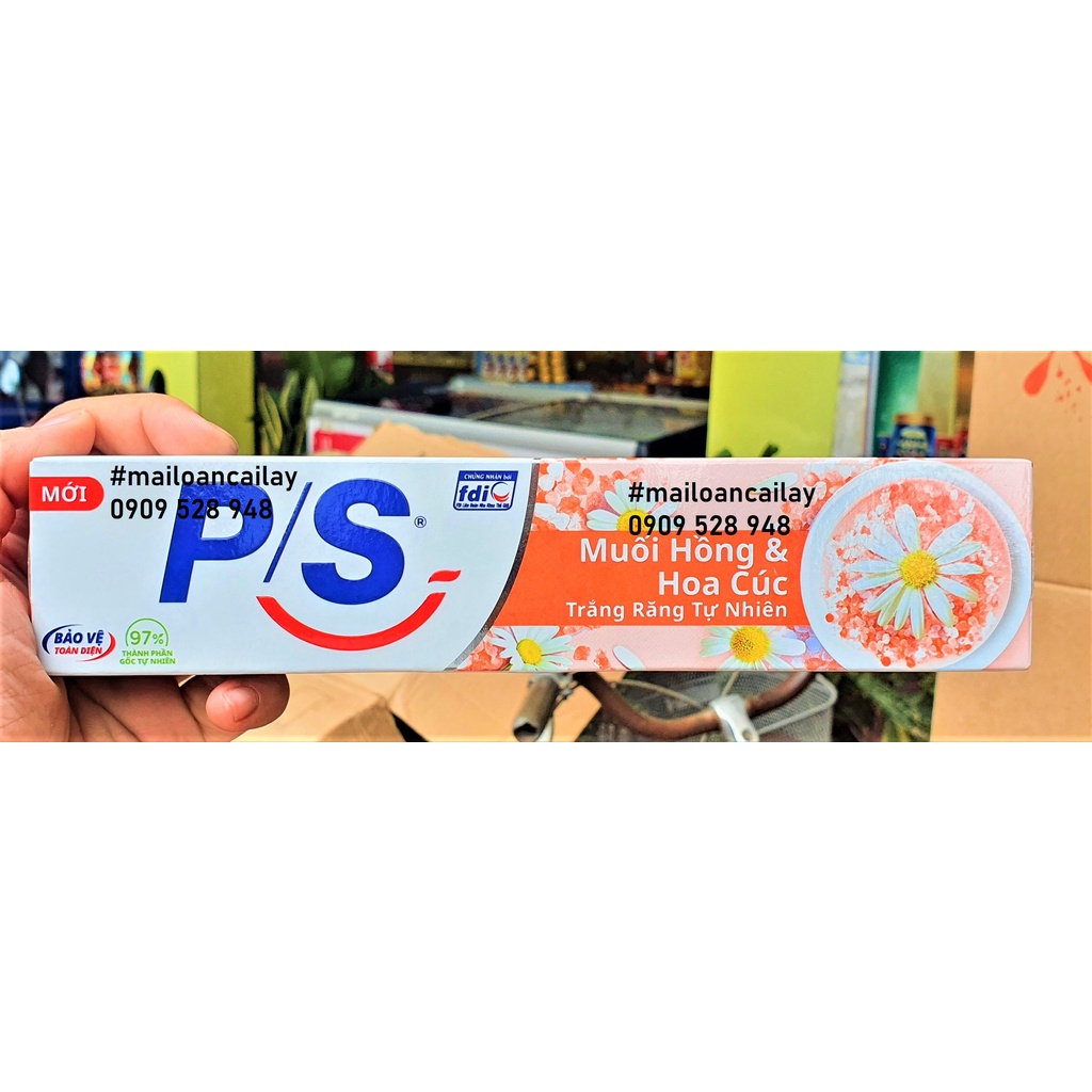 P/S kem đánh răng muối hồng & hoa cúc trắng răng tự nhiên 180g- 230g