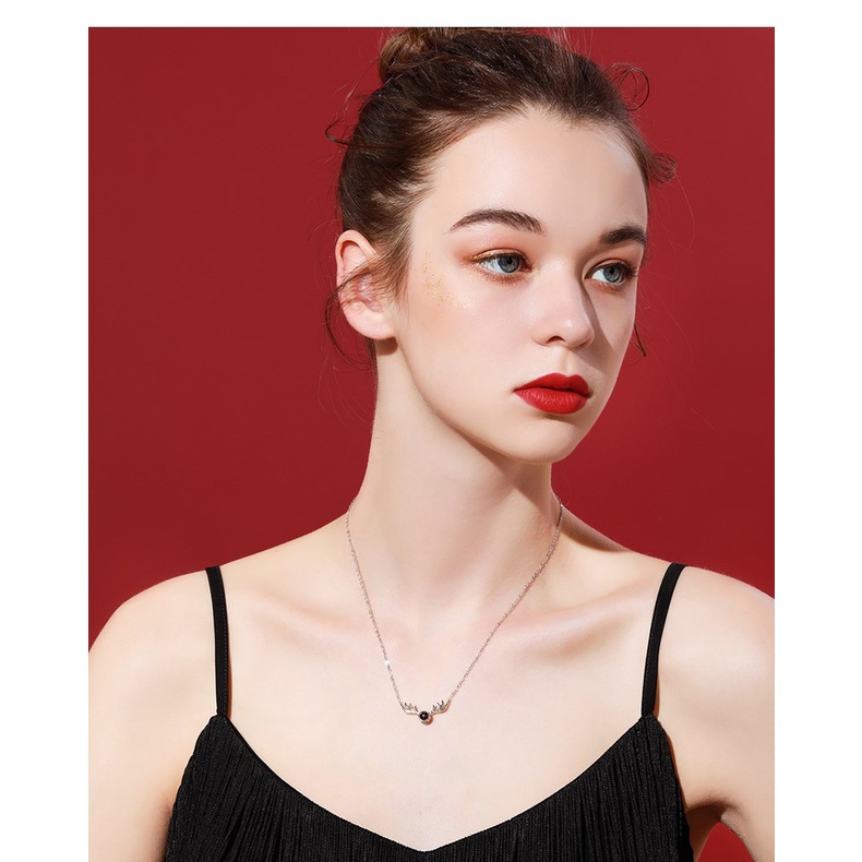 Dây chuyền titan sừng hươu TT2602  - CAM KẾT KHÔNG GỈ, KHÔNG BAY MÀU - BẢO HÀNH 12 THÁNG.