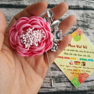 Cài áo hoa lụa