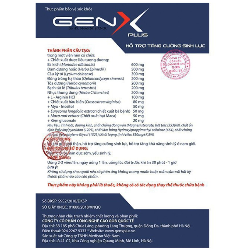 Gen X Gold Viên Uống Tăng Cường Sinh Lý  Nam Giới Hàng Hót Cam Kết Chính Hãng