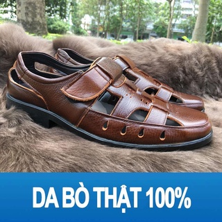 Giày rọ mùa hè da bò phù hợp trung niên mã lex36