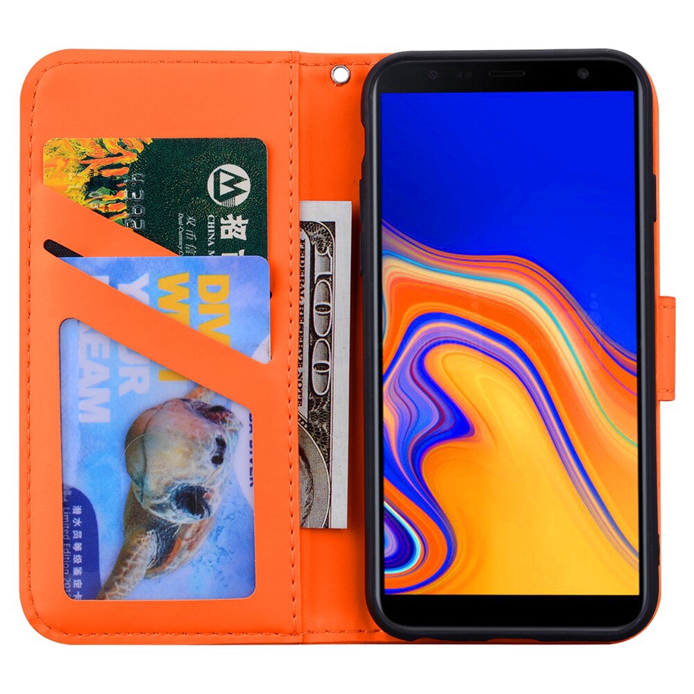 Cartoon Animal Phone Case for Samsung Galaxy J4 J6 Plus 2018 J3 J5 J7 Pro 2017 J330 J530 J730 Luxury Leather Wallet Full Cover