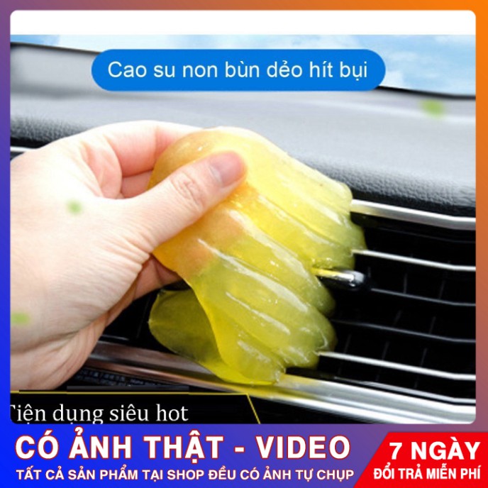 [Free Ship] Cao su non dẻo làm sạch hút bụi xe hơi, nhà cửa, bàn phím….