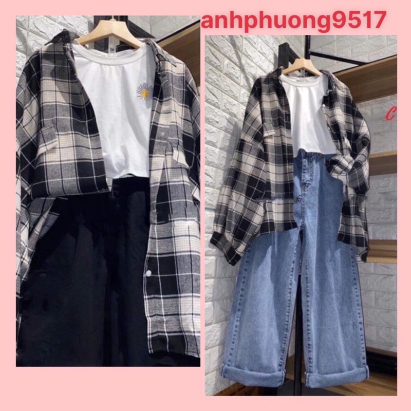 Sét áo sơmi + áo cúc + quần bò