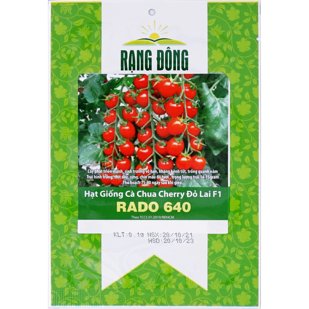 Hạt Giống Cà Chua Cherry đỏ Lai F1 Rạng Đông Sinh Trưởng Tốt 0.1g (HRD-022)