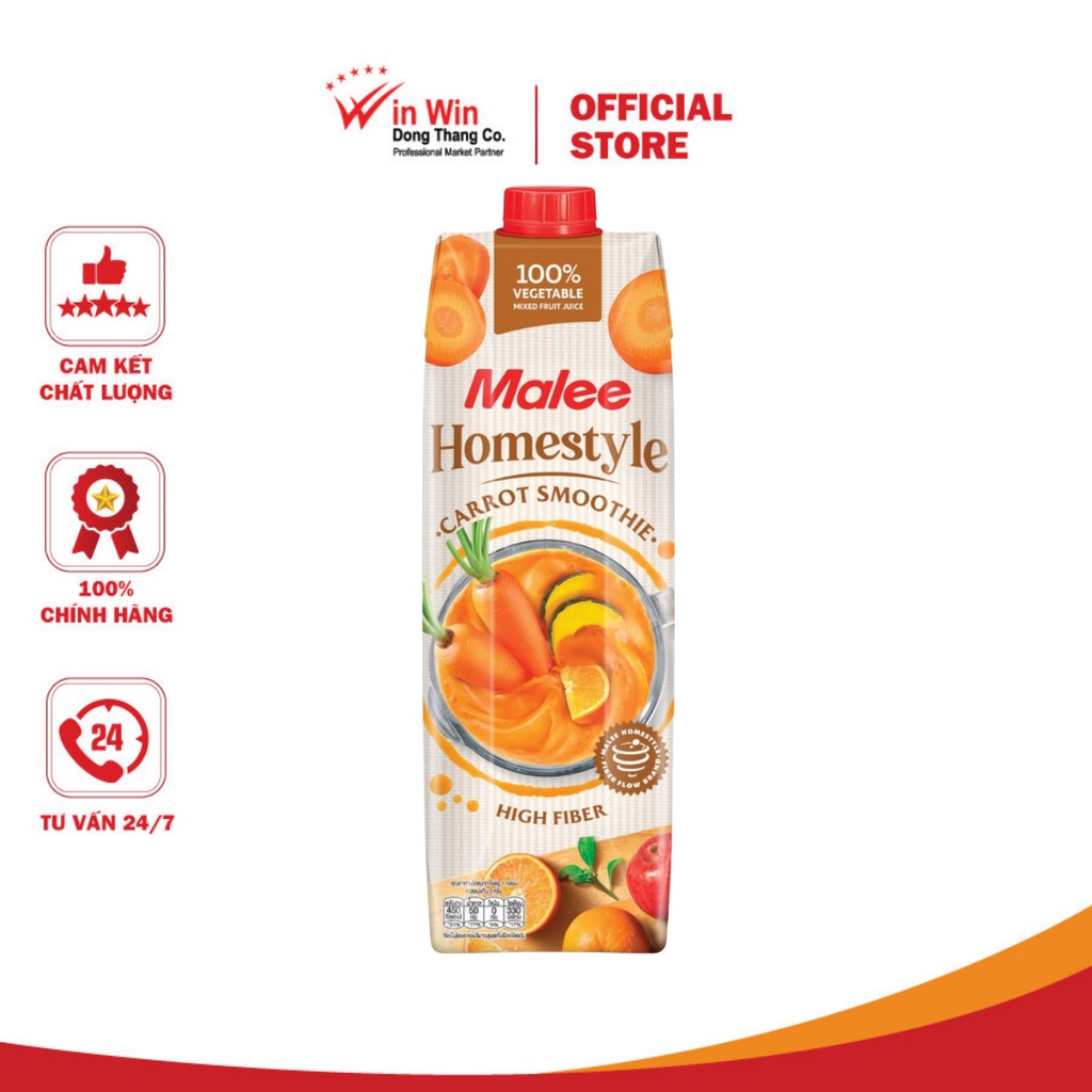 Smoothie Cà Rốt Malee Homestyle Fiber Flow 1L