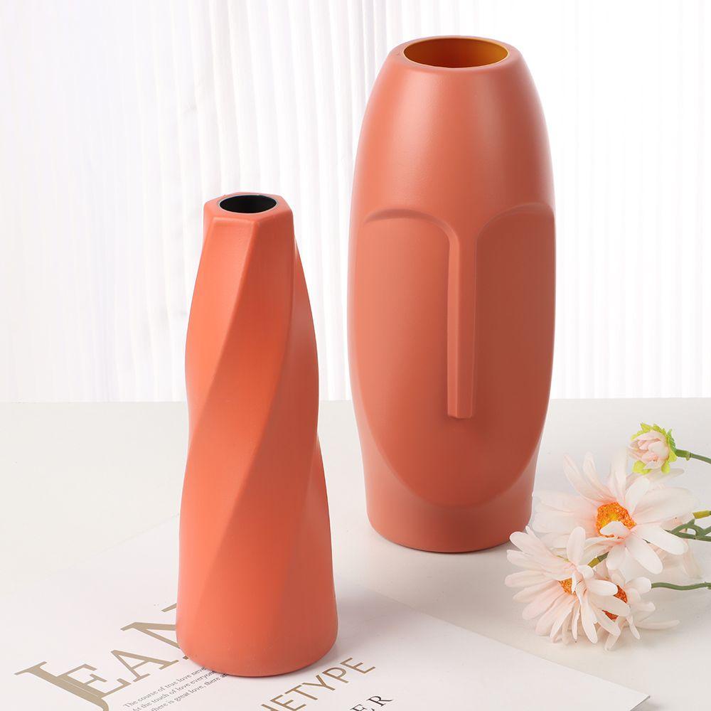 Bình Hoa Hình Khuôn Mặt Trừu Tượng Bằng Gốm Phong Cách Bắc Âu Sáng Tạo|Trang Trí Nhà Tối Giản