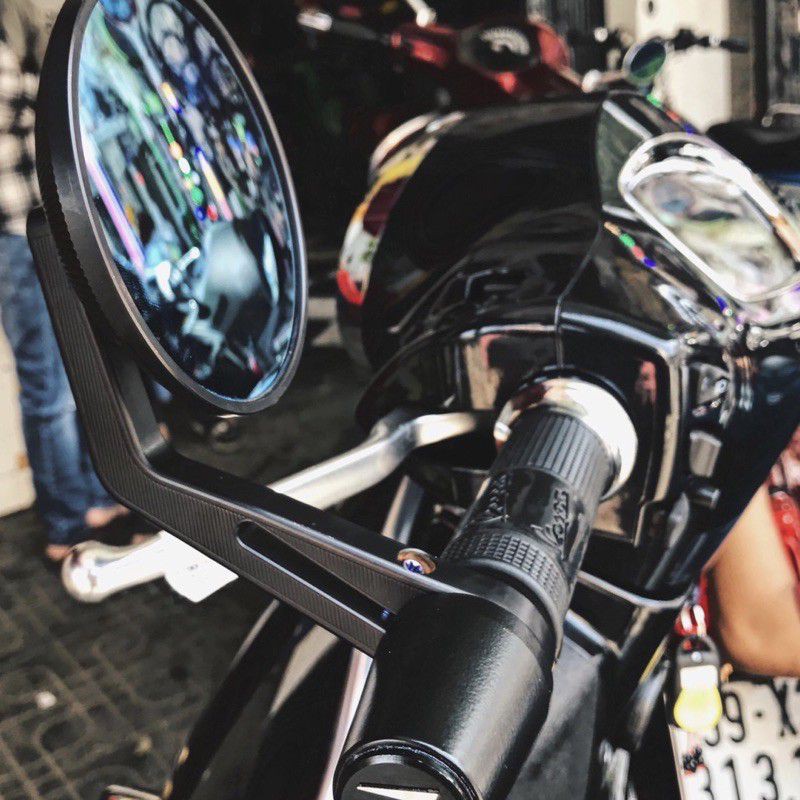 Kiếng gù Vespa tròn hàng cao cấp giá 1 cặp đầy đủ phụ kiện gắn trực tiếp