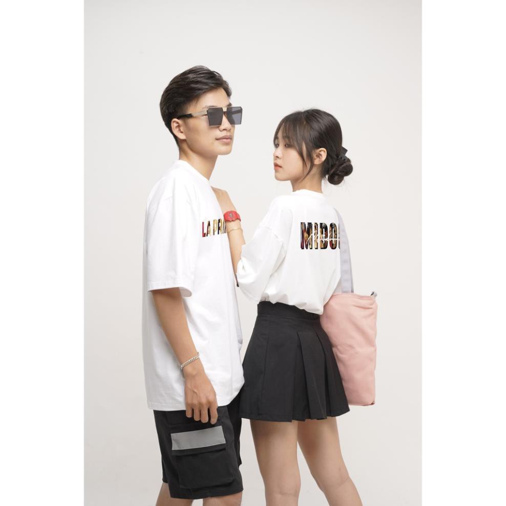 Áo thun nữ nam form rộng tay lỡ Phông Unisex 100% Cotton Chính Hãng La Prim Local Brand Mi Midori