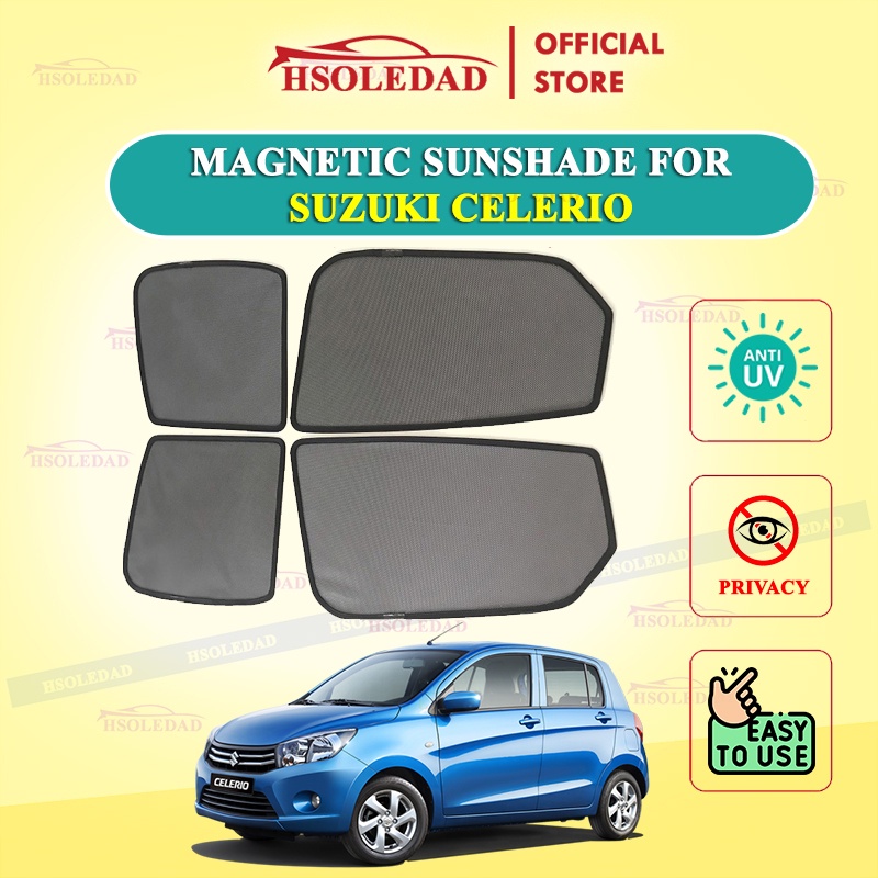 Rèm che nắng nam châm cho xe Suzuki Celerio, bộ 4 tấm cho 4 cửa, hàng loại 1 cao cấp nhất, vừa khít kính