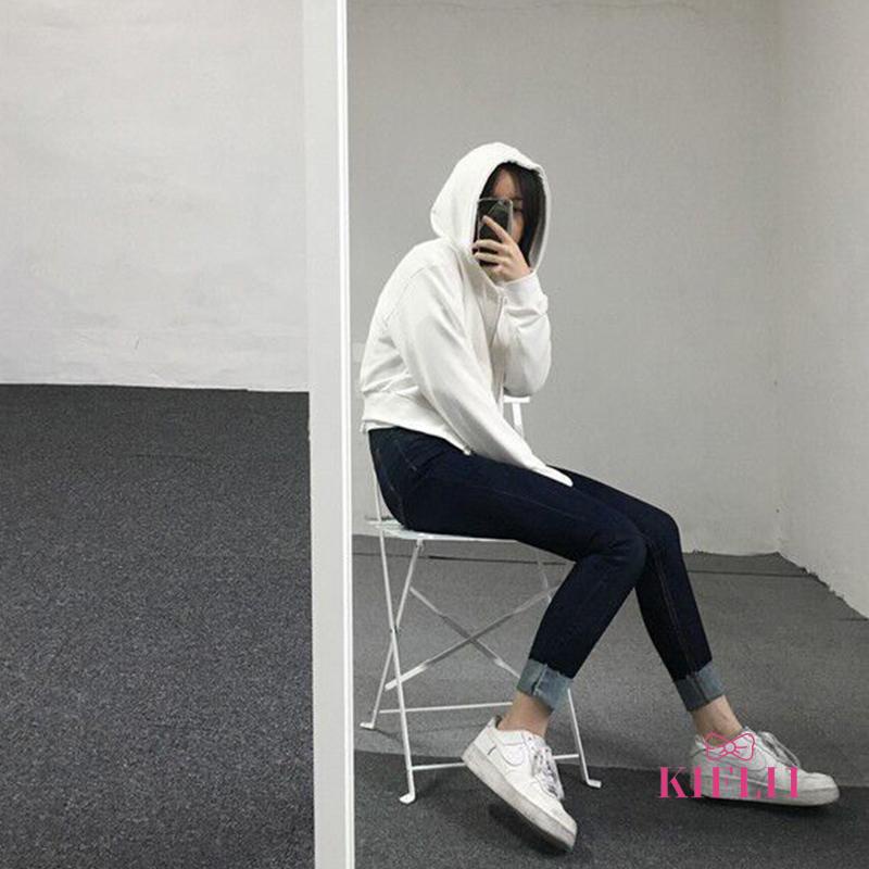 🌈Áo khoác form ngắn croptop tay dài có mũ nón trùm đầu dây kéo ulzzang