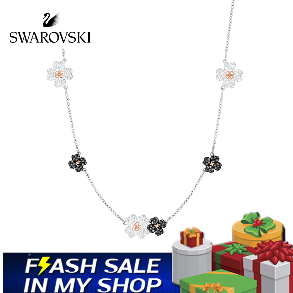 FLASH SALE 100% Swarovski Dây Chuyền Nữ LATISHA Vòng đeo tay Vòng cổ Cỏ bốn lá Hoa FASHION Necklace trang sức đeo Trang sức