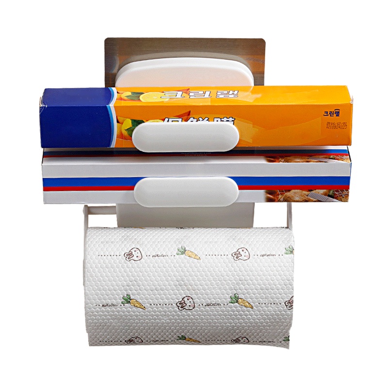 Giá Đỡ Cuộn Khăn Giấy Bằng Nhựa Không Cần Khoan Tiện Dụng Cho Gia Đình