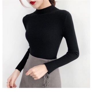 Áo len nữ cổ 3p chất len cừu mềm mại ôm body