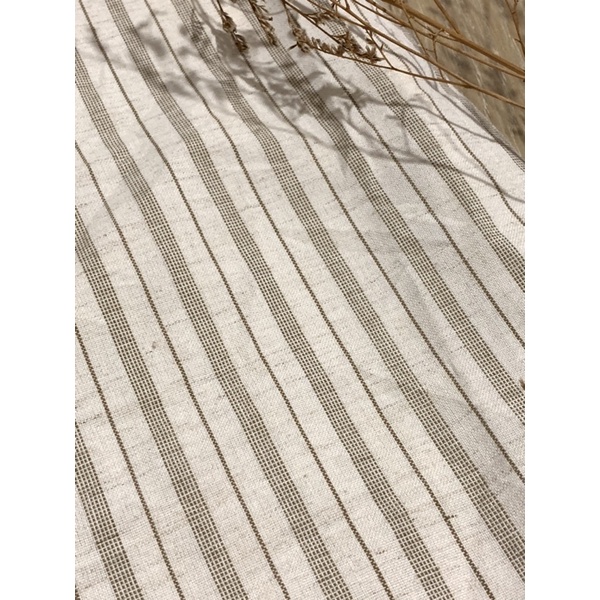 Rosy.Vintage| Chân váy Nhật chữ A xô sọc nâu