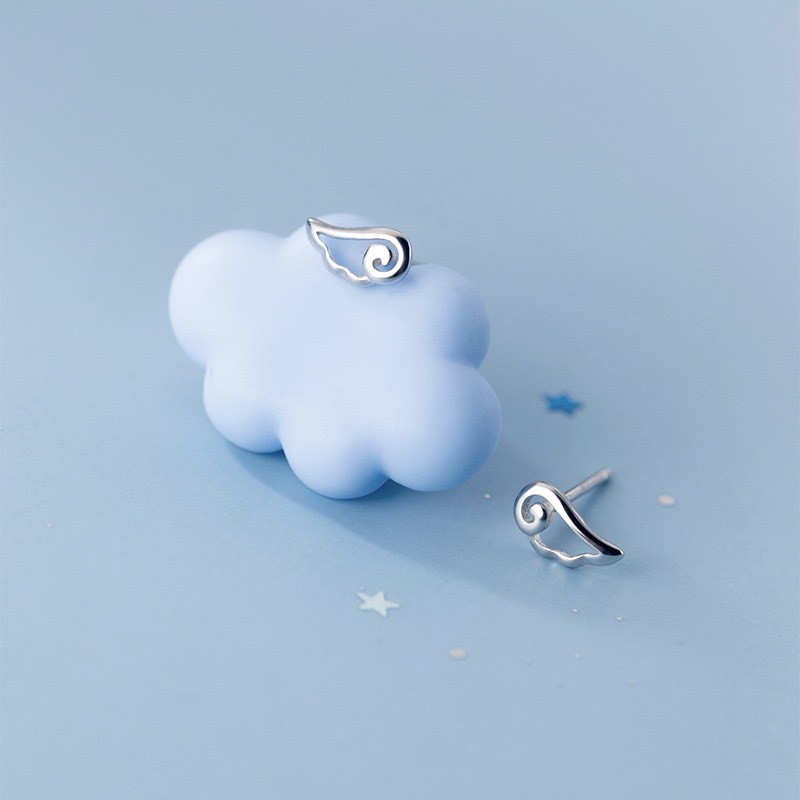 Bông tai bạc nữ H.A.S hình đôi cánh thiên thần - HBT10