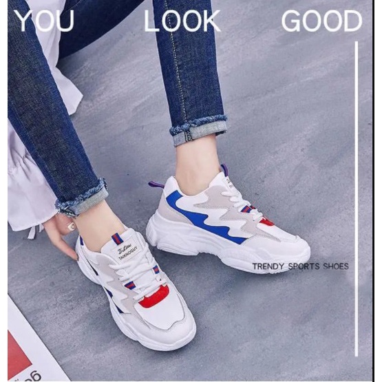 [SIÊU SALE] Giày sneaker nữ cao cấp SF-05 (xanh đỏ)
