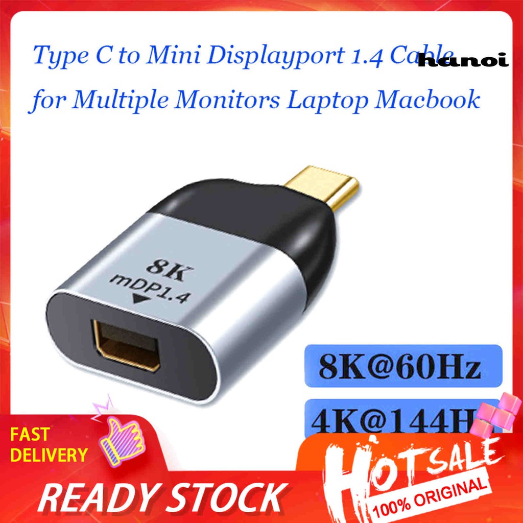 Bộ Chuyển Đổi HN_USB Type C Sang Mini DP 8K 60HZ Cho Thunderbolt 3