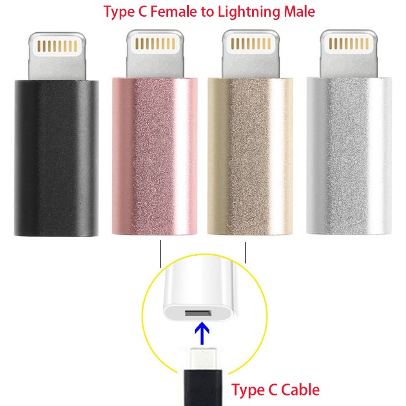 Đầu chuyển đổi cổng usb type C sang giắc 8 pin thích hợp cho iPhone iPad iPod
