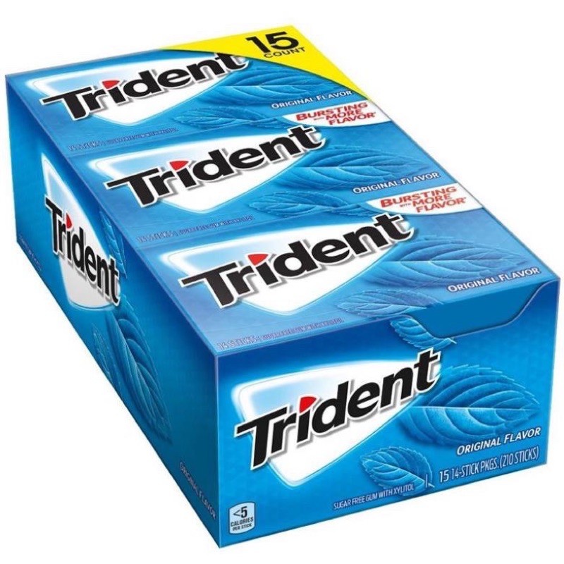 Kẹo Gum Trident Ice viên vị bạc hà 1 vỉ 8 viên