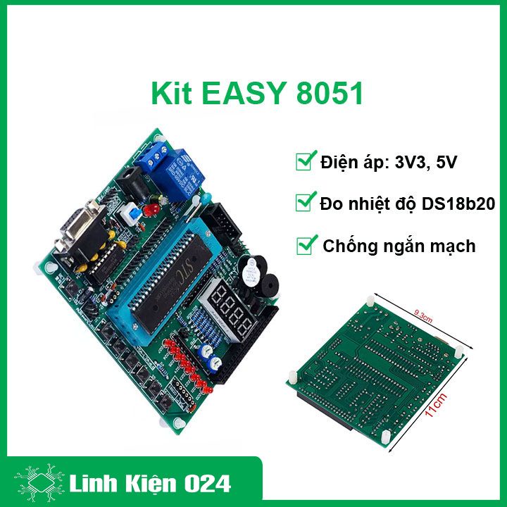 Kit EASY 8051 chống ngắn mạch màn hình LCD1602 và LCD12864