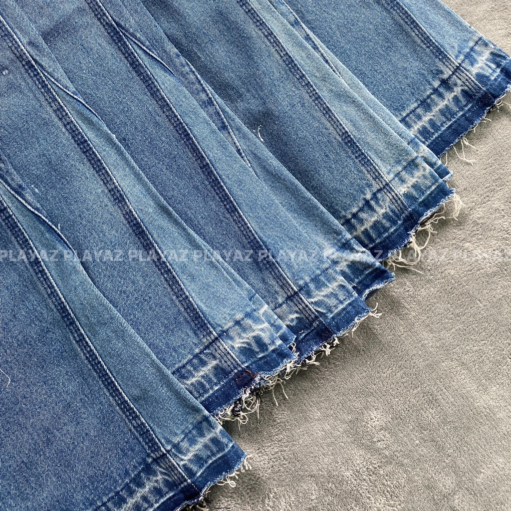 [Hàng Cao Cấp] Quần Jeans Ống Loe Xả Lai Vẩy Sơn Phong cách Vinatge Xanh - Đen | BigBuy360 - bigbuy360.vn