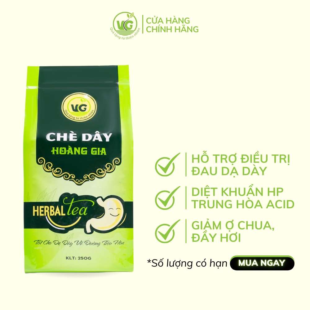 Chè Dây Hoàng Gia [FREESHIP] Hỗ Trợ Đau Dạ Dày Khuẩn HP Giảm Ợ Hơi Ợ Chua