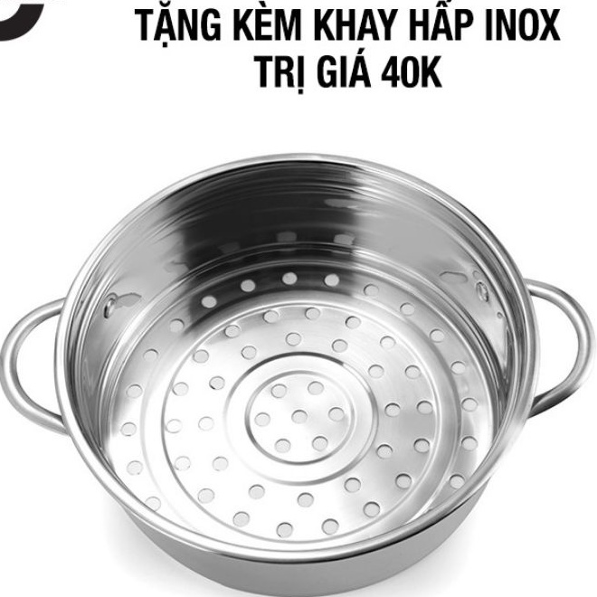Nồi Điện Mini 2 Tầng Đa Năng SHANBAN HM-18 Tặng Kèm Khay Hấp Inox(Chiên, Xào, Nấu ăn, nấu cơm, nấu lẩu mini)1-2 người