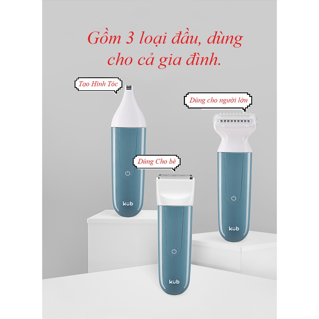 Tông Đơ Cắt Tóc Cho Bé, An Toàn Kèm Nhiều Phụ Kiện - KUB