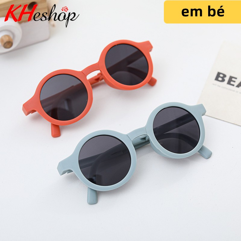 [Đẹp Lắm Nha] Kính Thời Trang Gấp Gọn cá tính form tròn màu kẹo ngọt dễ thương bé Trai, Bé gái mã Y3002